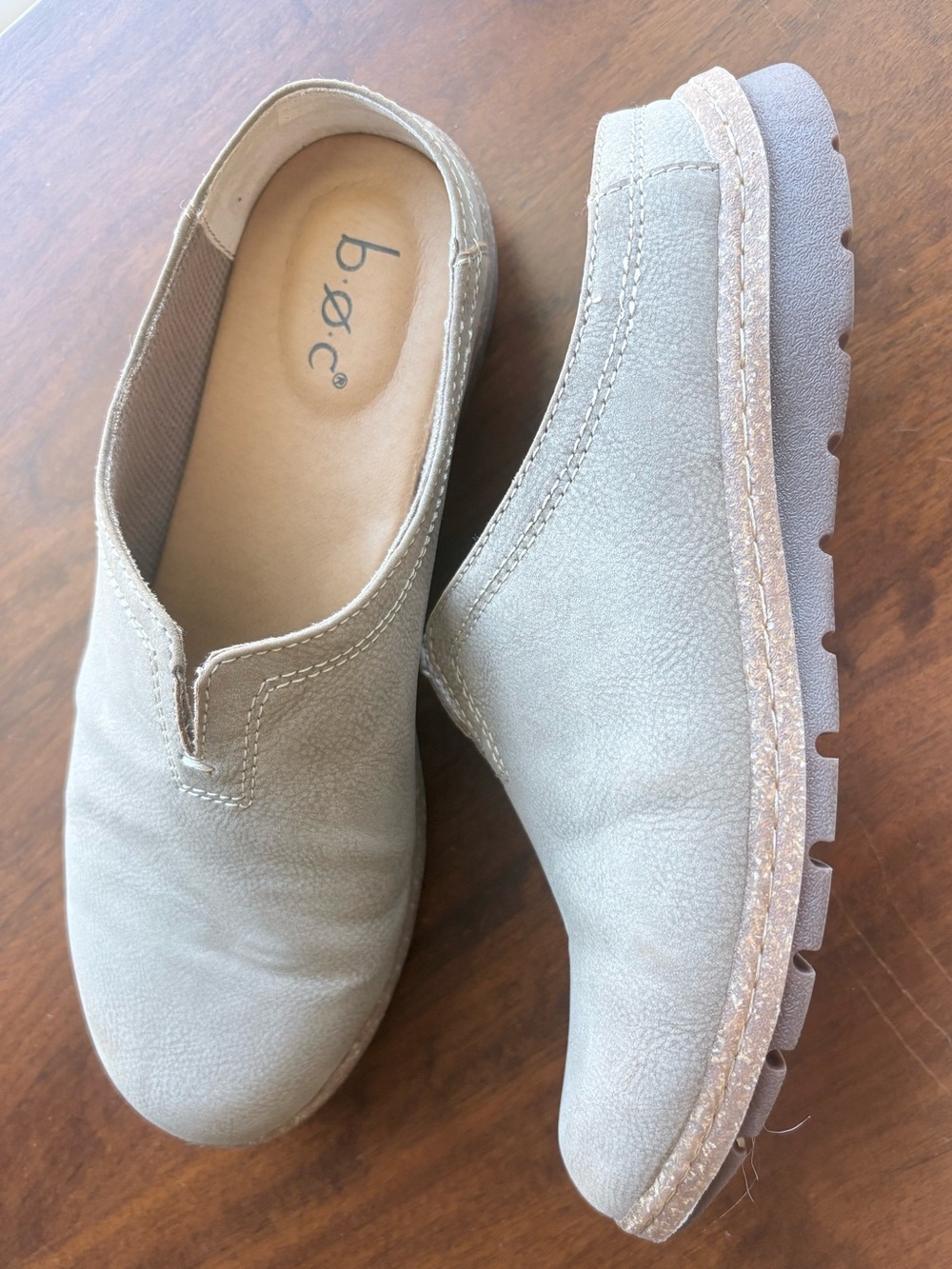 BOC Born Concept Gray Slip-On Clogs Size 8